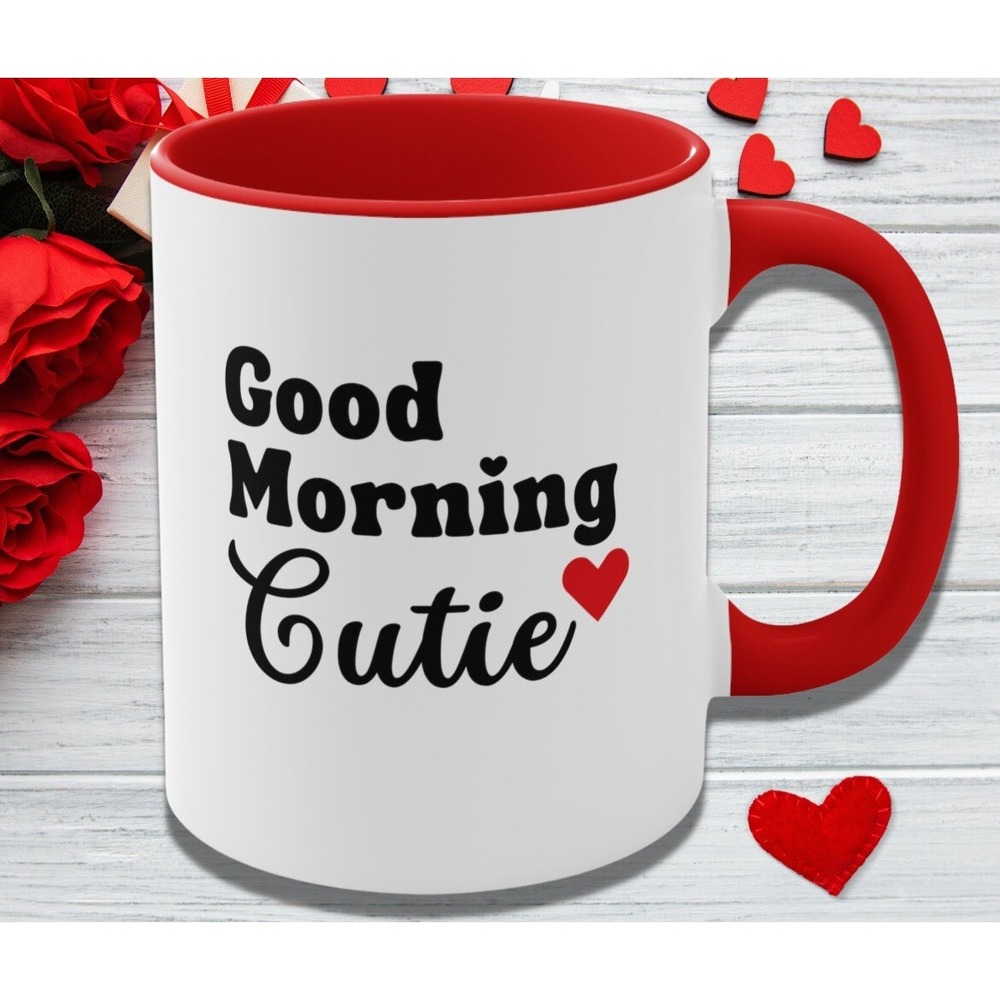 Good Morning Cutie Coffee‎ Mug Gift For Him For Her Funny Cup BFF Birthday Xmas
